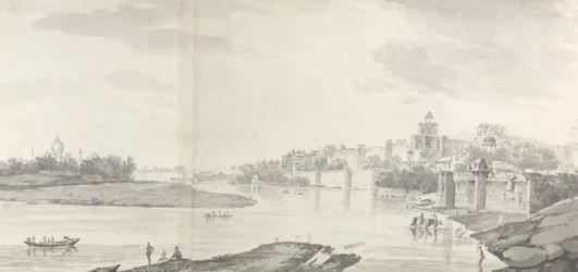A View of the Fort of Agra on the River Jumna from the north-east, c.1783